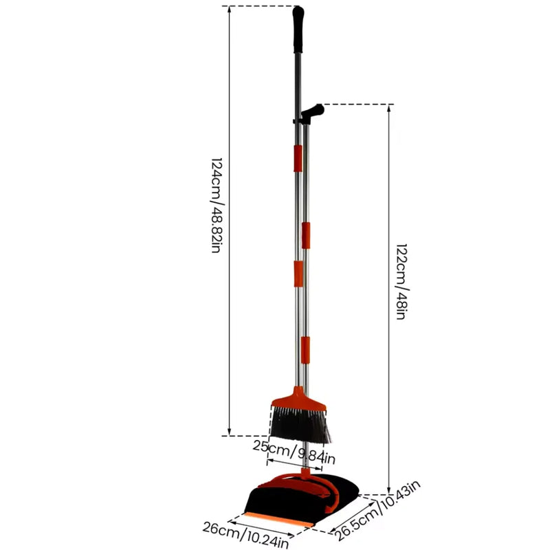 Vassoura Compacta Pro – Limpeza Ágil e Sem Bagunça