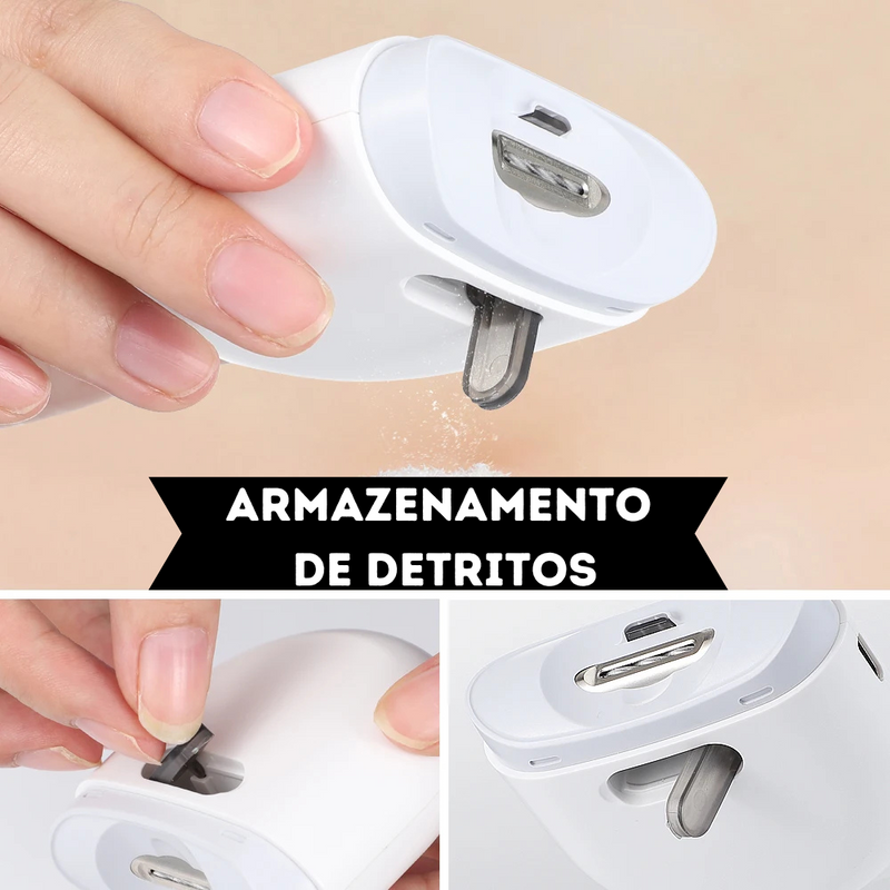 Cortador de Unhas Elétrico com Luz e Carregamento USB - Aparador Automático para Bebês e Adultos