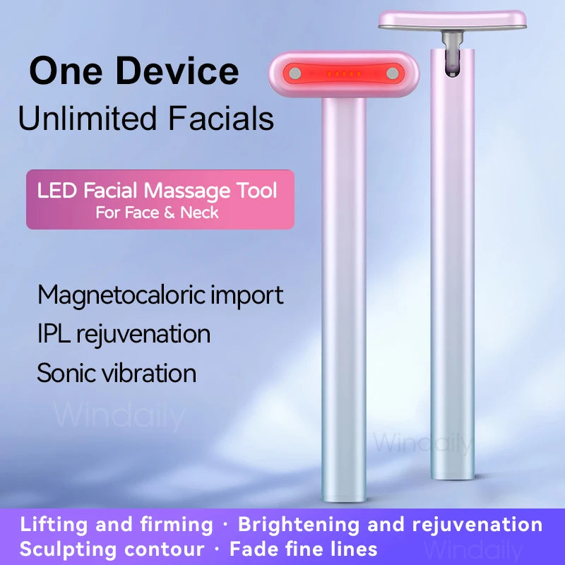 Aparelho Rejuvenescedor Facial Led Antiruga Antiidade Para o Rosto