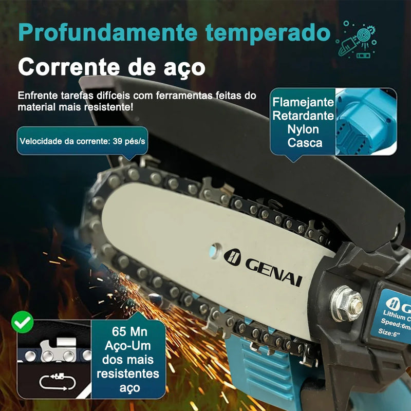 Mini Serra TurboCut 36V – 2 Tamanhos, Máxima Potência