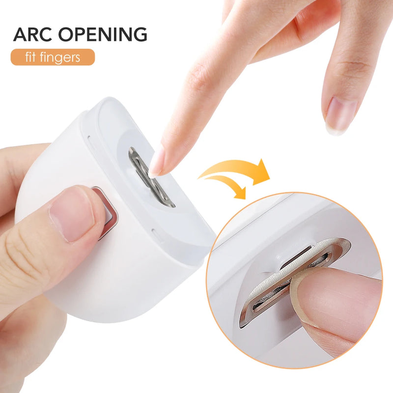 Cortador de Unhas Elétrico com Luz e Carregamento USB - Aparador Automático para Bebês e Adultos