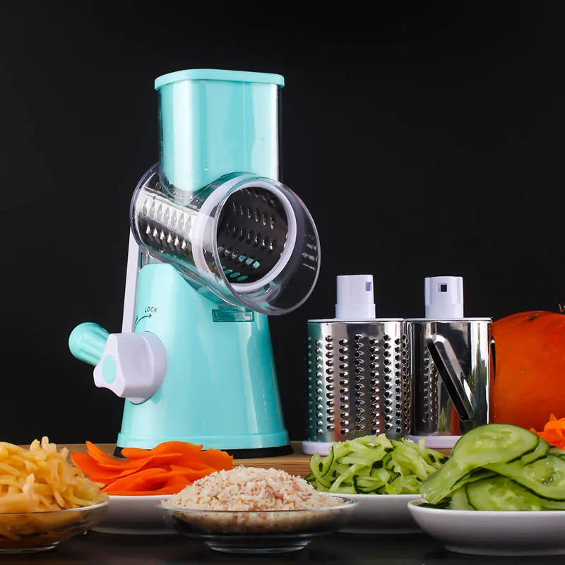 Multiprocessador Manual De Alimentos Com 3 Lâminas Inox