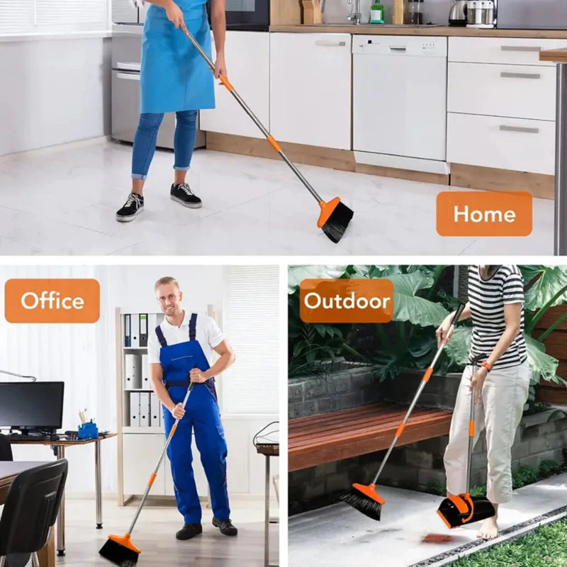 Vassoura Compacta Pro – Limpeza Ágil e Sem Bagunça